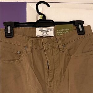 Free Planet Walnut Slim Trousers